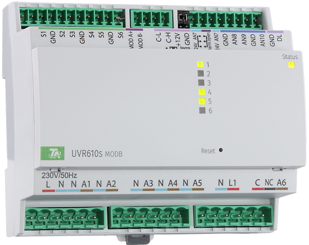 UVR610 DIN-rail montage MODBUS