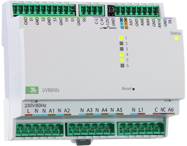 UVR610 DIN-rail montage