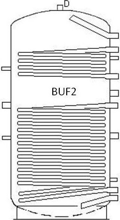 BUFFER met 2 warmtewisselaars